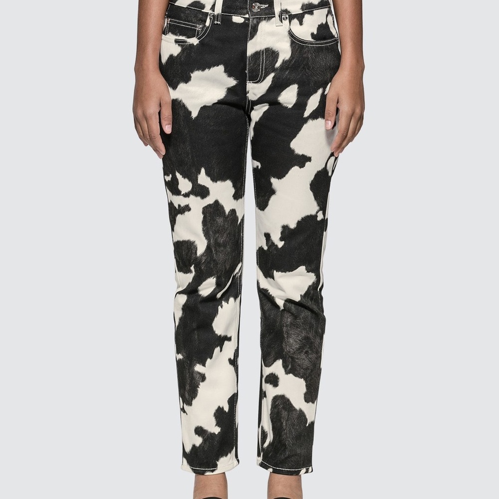 Burberry Straight Fit Cow Print Jeans Gem